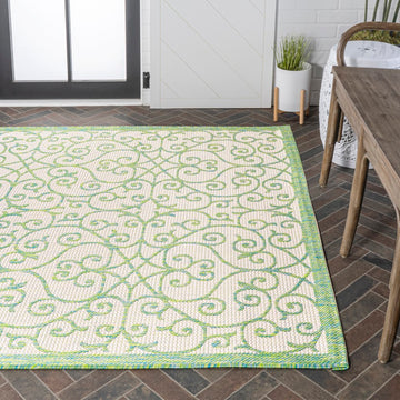 Madrid Vintage Filigree Textured Weave Indoor/outdoor Area Rug